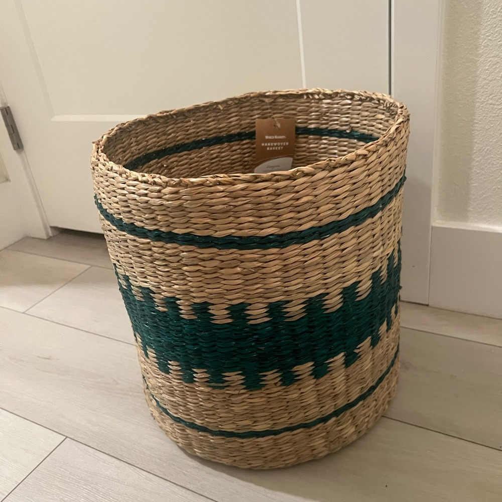 World Market Handwoven Tan Brown Basket Home Decor Design